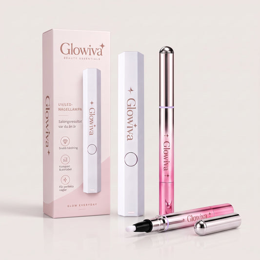 Glowiva startkit: One Step Gel Pen, UV/LED-lampa och kartong