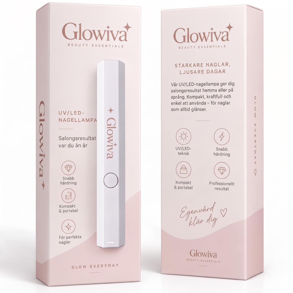 Glowiva kartong fram- och baksida